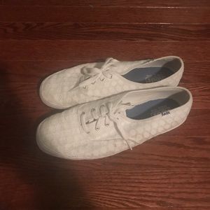 White Patterned Keds